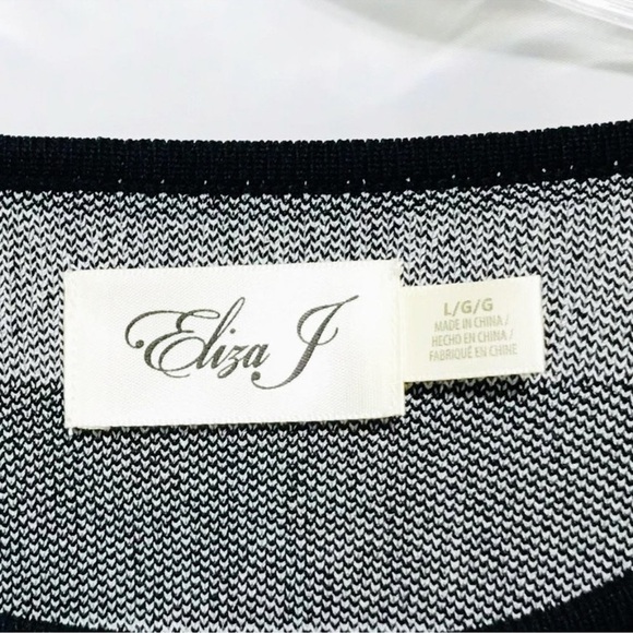 Eliza J Black and White Striped Dress - Picture 4 of 10